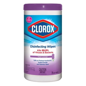 Clorox® Disinfecting Essuie-glaces, Lavande, 75 Nombre