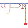 thumbnail image 4 of Kids Climbing Obstacle Kit Children Line Hanging Obstacle Course Outdoor Playset Swing Accessories, 4 of 8