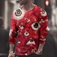 thumbnail image 2 of LUOGENLI T-shirts pour Homme pour Hommes T-shirts pour Hommes Célébration Performance Tour Mode Chemise Décontractée Thème Oeil Imprimé Manches Longues Col Rond T-Shirt T-shirts pour Hommes T-shirts Graphiques TTG Grand Pâques Vin TTTG, 2 of 5
