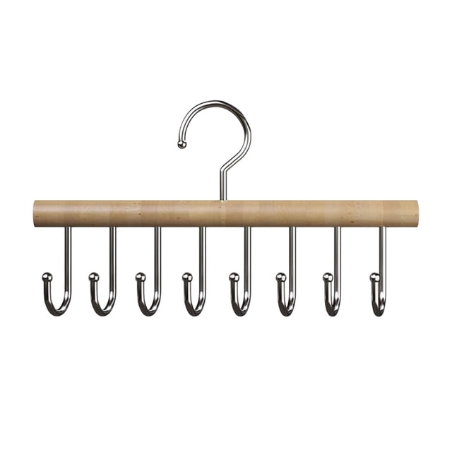 Organisateurs de Garde-Robe et Crochet de Ceinture de Rangement pour Gestionnaire de Garde-Robe et Support de Ceinture de Rangement, avec 8 Crochets, Crochet en Bois Multifonction et Robuste Porte-Cravates pour Organisateur de Garde-Robe