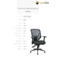 thumbnail image 2 of TygerClaw Mid Back Mesh Office Chair, 2 of 3