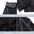 thumbnail image 3 of Graflsoa Men's 2-Pack Performance Training Leggings - Quick-Dry, Breathable, Stretchable Workout Pants with Patchwork Design for Gym, Running, and Daily Wear (EU: XL, Black-Grey + Grey), 3 of 6