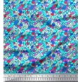 thumbnail image 1 of Soimoi Polyester Crepe Fabric Leaves & Floral Artistic Print Fabric by Yard 52 Inch Wide, 1 of 1