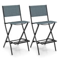 thumbnail image 1 of Gymax Tabourets de Bar Pliants - Ensemble de 2, Bleu, 1 of 7