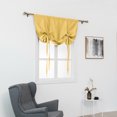 thumbnail image 3 of Innerwin Half Window Curtains Solid Color Kitchen Valance Rod Pocket Soft Short Blackout Curtain Ruched Waterproof Panels Darkening Thermal Insulated Yellow 23.62 x 47.24", 3 of 9
