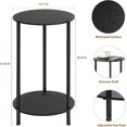 thumbnail image 4 of Table d'Appoint Ronde pour Salon, Ensemble de 2 Tables de Bout Blanches pour Salon, Table d'Accent pour Petits Espaces, Table de Nuit Ronde pour Chambres, 4 of 9