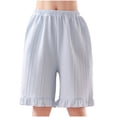 thumbnail image 1 of Timegard Baby Girl Clothes Cute Ruffle Loose Comfy Pjs Shorts Summer Casual Solid Color Cotton Shorts, 1 of 5