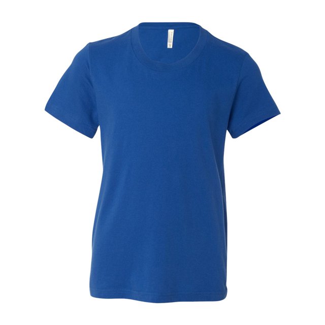 Bella Canvas Jersey Short-Sleeve Tee 3001Y, M, True Royal