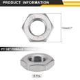 thumbnail image 2 of 8Pcs Cast Pipe Fitting Hex Locknut, 304 Stainless Steel Hex Lock Nut PT 1/8" Female Thread for Plumbing Fixed, 2 of 5