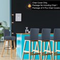 thumbnail image 2 of PiccoCasa Stretch Spandex Bar Stool Cover for Short Back Chair Slategray 4, 2 of 8