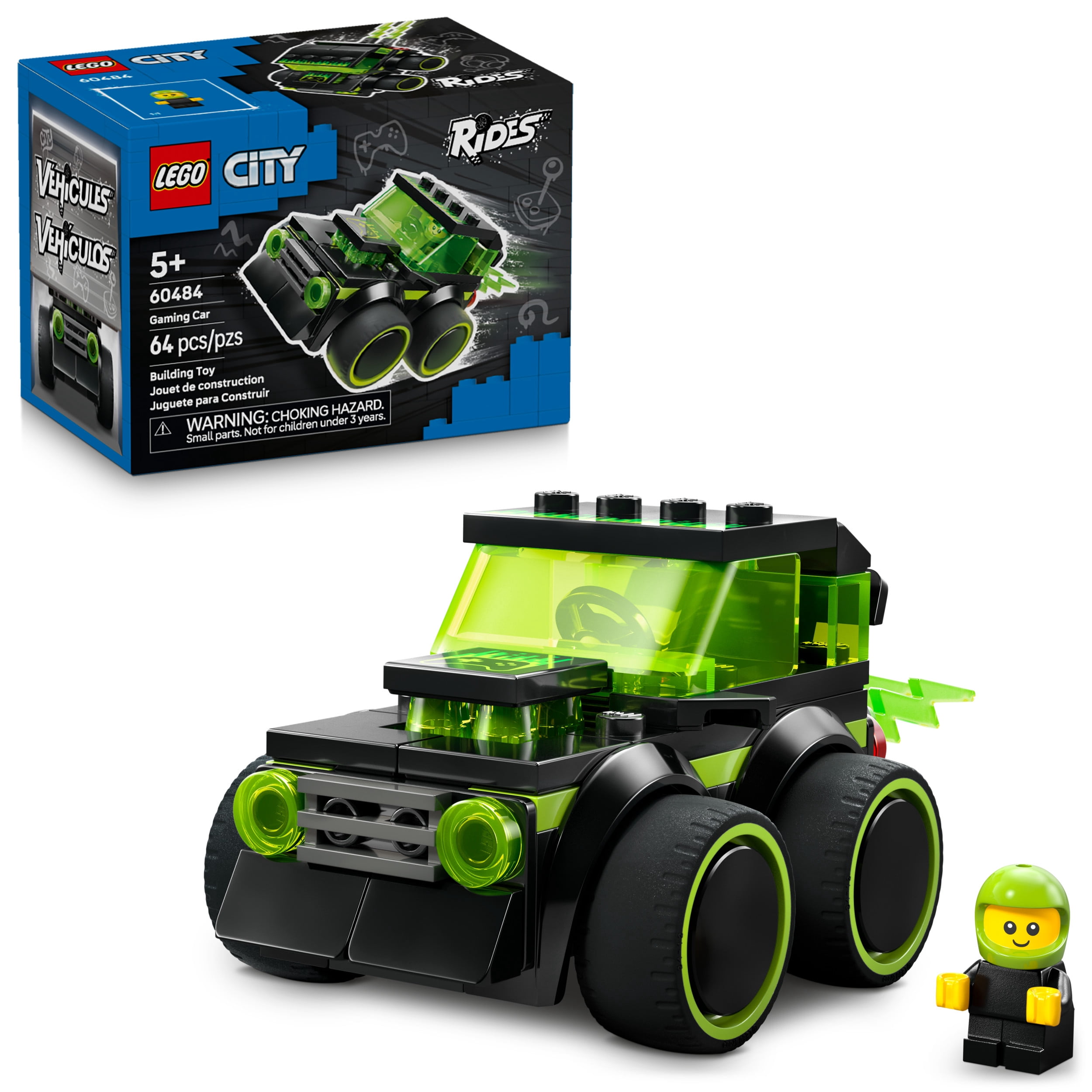 LEGO City Véhicules – La voiture de course de jeux vidéo – Ensemble de modèle de voiture – 60484