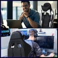 thumbnail image 4 of BestOffice Ergonomic Office Gaming Chair, Executive Computer Task Chair with Footrest & Lumbar Support, Rolling Swivel Design, PU Leather, White, 4 of 8