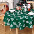 thumbnail image 3 of Round Christmas Tablecloth, Round Outdoor Christmas Table Cloth 60 Inch, Xmas Winter Holiday Banquet Tablecloth Snowflake Decorations Christmas Table Decor Indoor for Home, 3 of 6