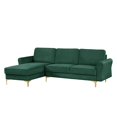 thumbnail image 4 of Lifestyle Solutions Canapé Sectionnel Leland en Tissu Vert Rembourré, 4 of 7