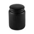 thumbnail image 4 of Thyme & Table, Small Ceramic Ribbed Kitchen Organization Jar, Black, 4 of 6