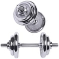 thumbnail image 4 of GoZone 40lb Chromed Dumbbell Set – Silver/Black, 4 of 9