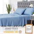 thumbnail image 2 of 3 PCS Bedding Sheets and Pillowcase Set Rayon Derived from Bamboo, Cool Sheets for Hot Sleepers, 2 of 10