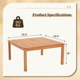 thumbnail image 3 of Gymax Table Basse d'Extérieur avec Plateau à Lattes Petite Table d'Extérieur Table Carrée de Patio, 3 of 9