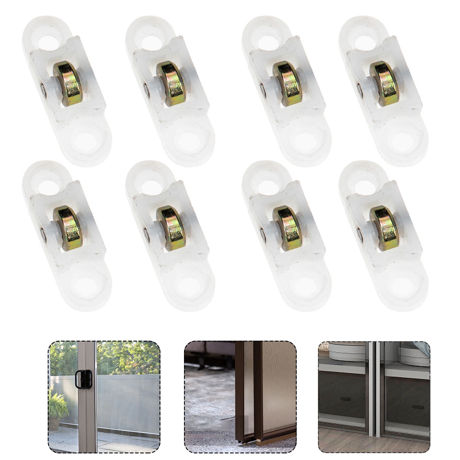 4 Pcs Cabinet Guide Pulleys Barn Door Wheels Nylon Sliding Door Pulleys