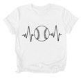 thumbnail image 5 of adviicd Hauts pour Femmes T-Shirts Décontractés Tendance d'Été Col Rond Manches Courtes Basique Blanc,G, 5 of 5