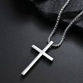 thumbnail image 5 of Collier Croix Hommes - Pendentif Croix Collier Croix en Acier Inoxydable pour Femmes, 5 of 5