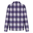 thumbnail image 4 of Mceream Women's Ribbed Knit Shacket Button Down Plaid Jackets Long Sleeve Sweater Shirts Fall Winter Trendy Cardigans Plus Size Winter Warm Outwear Chaqueta De Invierno Para Mujer Purple M, 4 of 5