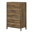 thumbnail image 2 of South Shore Gravity 5-Drawer Chest for Adult, in Natural Mango, 2 of 13