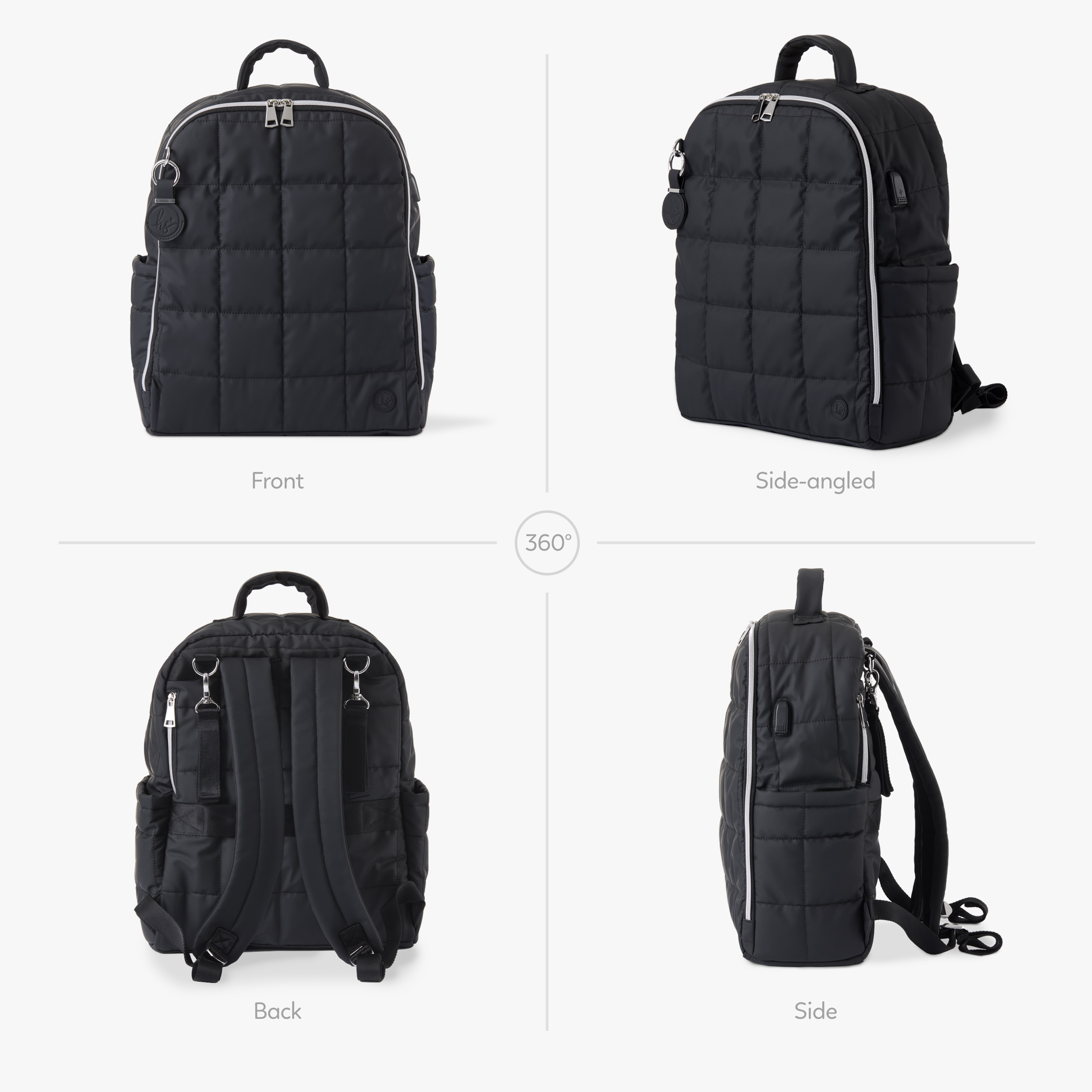 Hannah & Sophia North Backpack Set, Midnight Black