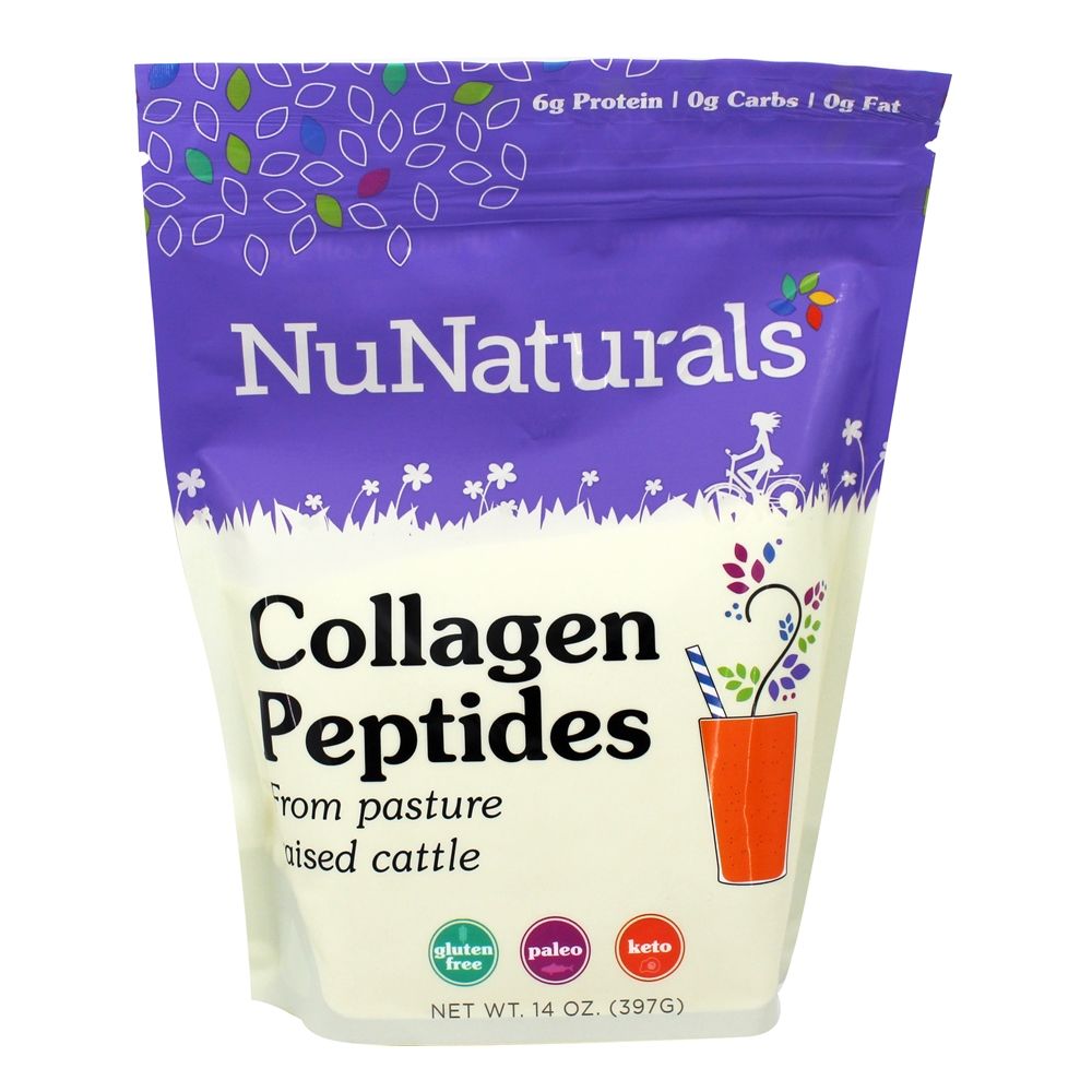 NuNaturals - Pasture Raised Collagen Peptides - 14 oz.