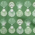 thumbnail image 1 of oneOone Georgette Viscose Green Fabric Sea Shells Ocean Sewing Material Print Fabric By The Yard 42 Inch Wide, 1 of 4