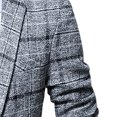 thumbnail image 2 of XZNGL Mens Suit Jacket Fine Check Woolen Mens Slim and Handsome Suit Top, 2 of 3