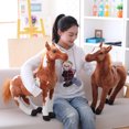 thumbnail image 1 of Lubelski Cheval de Simulation 3D Animal en Peluche Poupée Rembourrée Jouet pour Enfants Déco de Chambre Accessoires Photo, 1 of 8