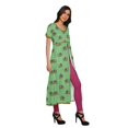 thumbnail image 3 of Moomaya Printed Front Slit Dresses For Women Short Sleeve Kurti Summer Wear, 3 of 6
