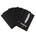 thumbnail image 2 of simhoa 10pcs Handmade Feather Greeting Thank You Cards Wedding Birthday - White, 2 of 8