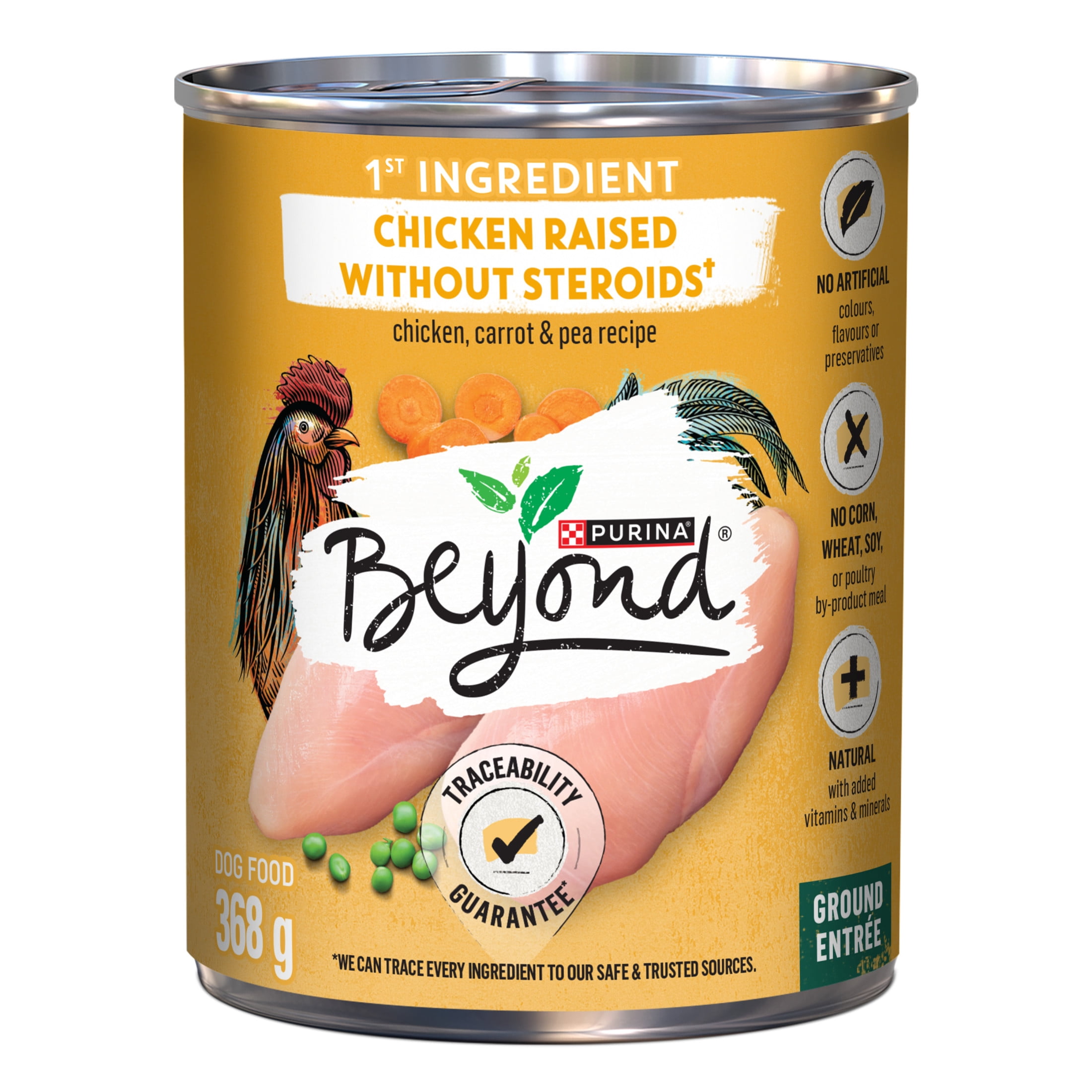 Beyond Grain Free Chicken, Carrot & Pea, Wet Dog Food 368g