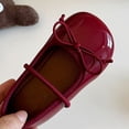 thumbnail image 4 of MIASHUI Ballerines Plates pour Tout-Petites Filles, Mary Janes pour Enfants, Chaussures de Robe d'Uniforme Scolaire, Rouge, 4,5-5 Ans, 4 of 8