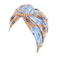 thumbnail image 4 of 3 Pcs Turban Africain à Imprimé Floral pour Femmes, Bonnet/tuque Pré-Noué avec Nœud, Serre-Tête, 4 of 4