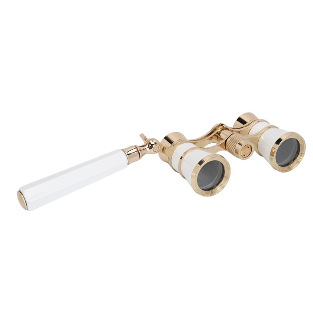 Compact Lightweight Opera Glasses Binoculars, 3X25 Portable Adjustable Theater Glasses with Foldable Handle for Musical Concerts and Opera Houses, for Women