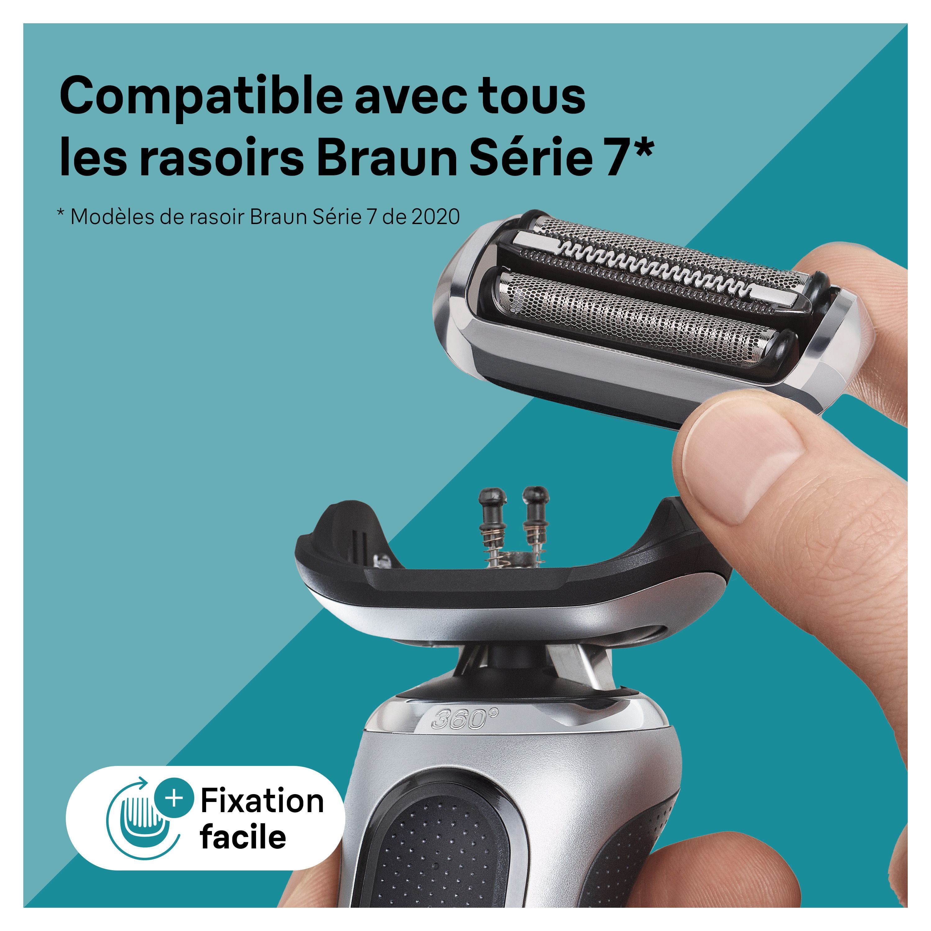 Braun Rasoir Électrique pour Hommes, Series 7 7171cc, Rasage à Sec et sous l'Eau, Modes de Rasage Turbo et Doux, Rasoir à Grille Étanche, Conçu en Allemagne, Centre SmartCare de Nettoyage et de Charge Inclus, avec T de Précision
