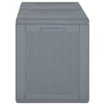 thumbnail image 2 of vidaXL Coffre de Rangement de Jardin Gris en Rotin PP 180 L, 2 of 5
