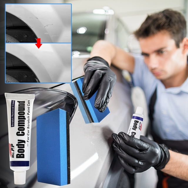 FHBVT Car Scratch Remover Polish Cloth & Paste Sponge 50ml Nanotechnology Safe for Automotive Paint Mild Scratch Repair Cleaning Kit for Restoring Car Paint and Appearance Today