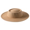 thumbnail image 1 of Female Hat Solid Color Flat-Top Cap Blower Hat Woolen Cap Fedoras, 1 of 5