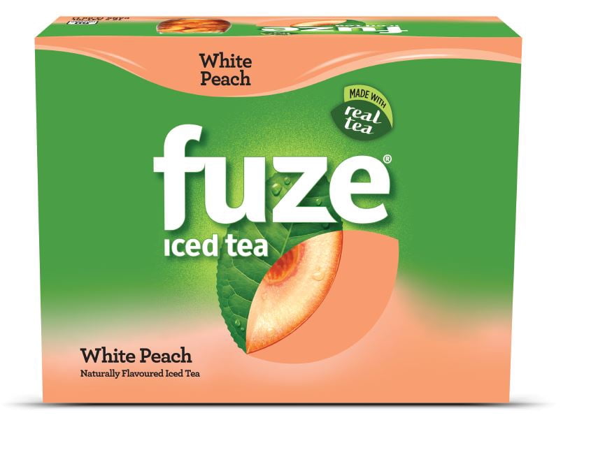 Fuze Iced Tea White Peach Cans, 341 mL, 12 Pack