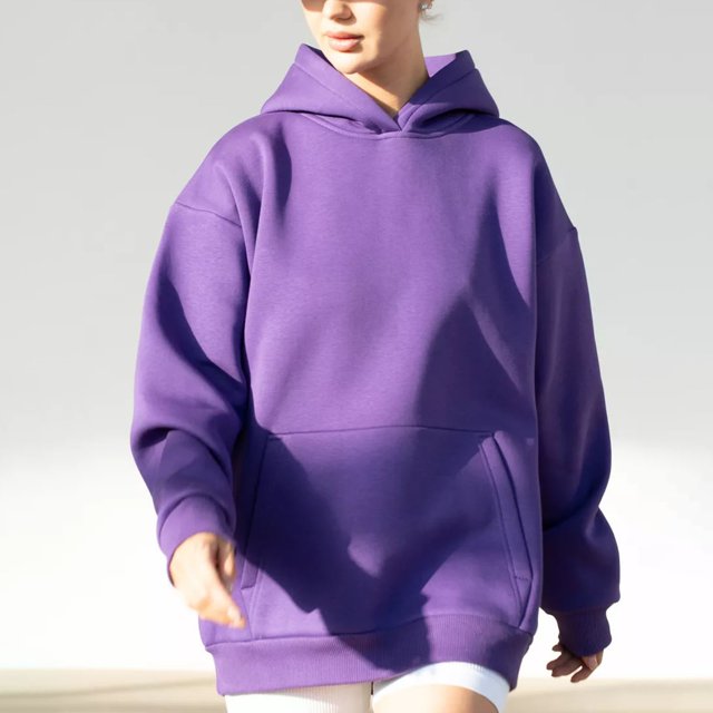 IMENGL Hoodies oversized sweatshirts pullover, Purple M, Size M-XL