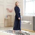 thumbnail image 4 of Gift TIMIFIS Women Hooded Plush Soft Robe Warm Fleece Bathrobe Warm Fleece Winter Robe, Long Soft Plush Cozy Spa, Resort & Hotel Bathrobe Bathrobe pring/Summer, 4 of 6