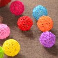 thumbnail image 2 of letairis 10Pcs/lot Artificial 3cm Straw Ball Birthday Party Wedding tion Rattan Yellow, 2 of 8