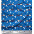 thumbnail image 1 of Soimoi Polyester Crepe Fabric Book,Magnifier & Telescope Education Theme Fabric Prints by Yard 42 Inch Wide, 1 of 3