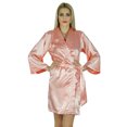 thumbnail image 1 of Bimba Women Short Satin Getting Ready Robe Bridesmaid Kimono Sleeve Coverup, 1 of 8