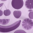 thumbnail image 1 of oneOone Georgette Viscose Light Purple Fabric Fruits Craft Projects Decor Fabric Printed By The Yard 42 Inch Wide, 1 of 4