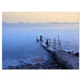thumbnail image 2 of Abandoned Pier into Blue Sea - Sea Bridge Canvas Art Print, 2 of 3